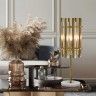 Candeeiro Mesa com Abatjour Chloe Dourado 19.6X59.5cm Candeeiro Mesa com Abatjour Chloe Dourado 19.6X59.5cm