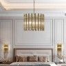 Candeeiro Teto Chloe Dourado 45X35X120cm Candeeiro Teto Chloe Dourado 45X35X120cm