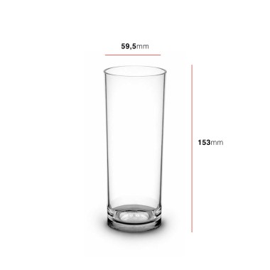 Copo Tubo Policarbonato 33cl