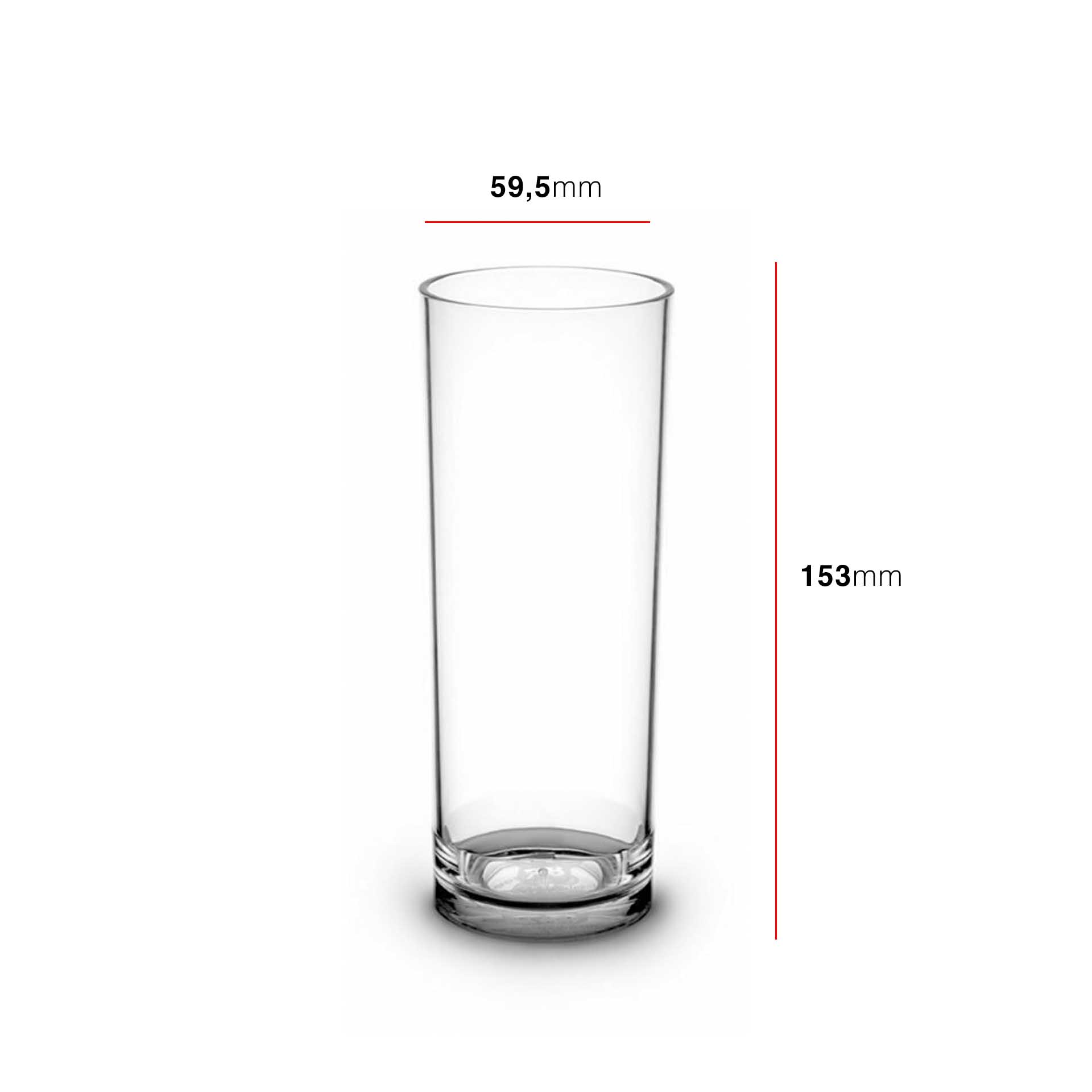 Copo Tubo Policarbonato 33cl