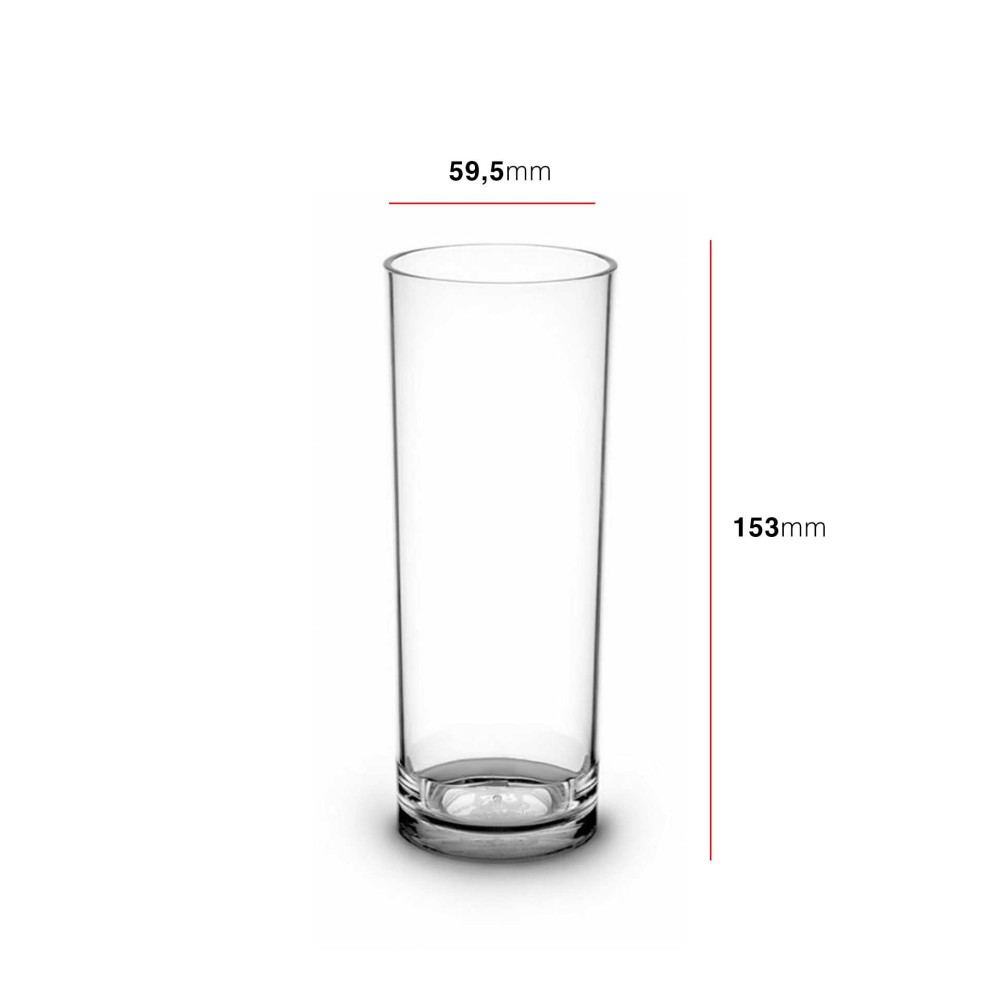 Copo Tubo Policarbonato 33cl