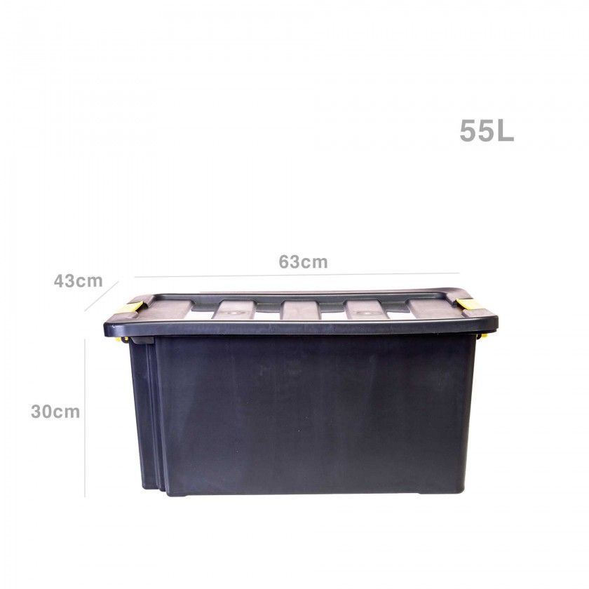 Caixa Multiusos Brico Classic Preta 55l 63X43X30cm