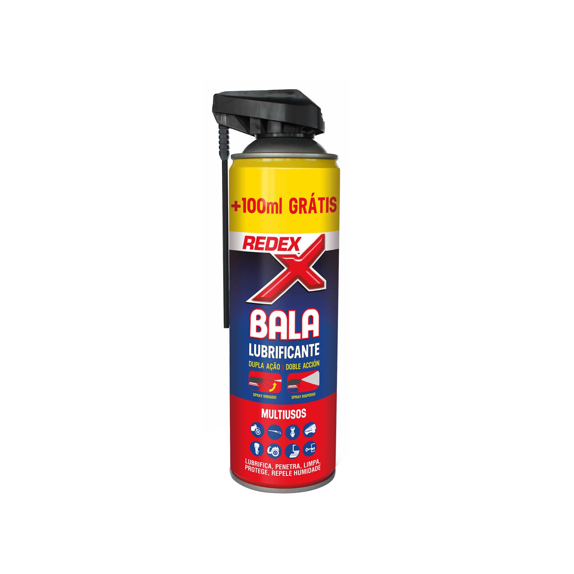 Spray Bala Lubrificante Redex Dupla Ação 400ml + 100ml