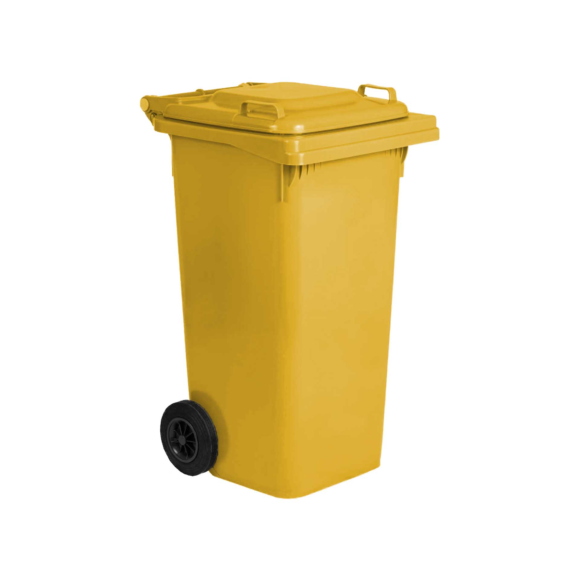 Contentor Lixo Com Rodas Amarelo 240l 72X58X106cm