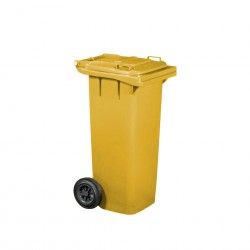 Contentor Lixo Com Rodas Amarelo 80l 50X46X92cm Contentor Lixo Com Rodas Amarelo 80l 50X46X92cm