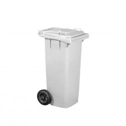 Contentor Lixo Com Rodas Branco 80l 50X46X92cm