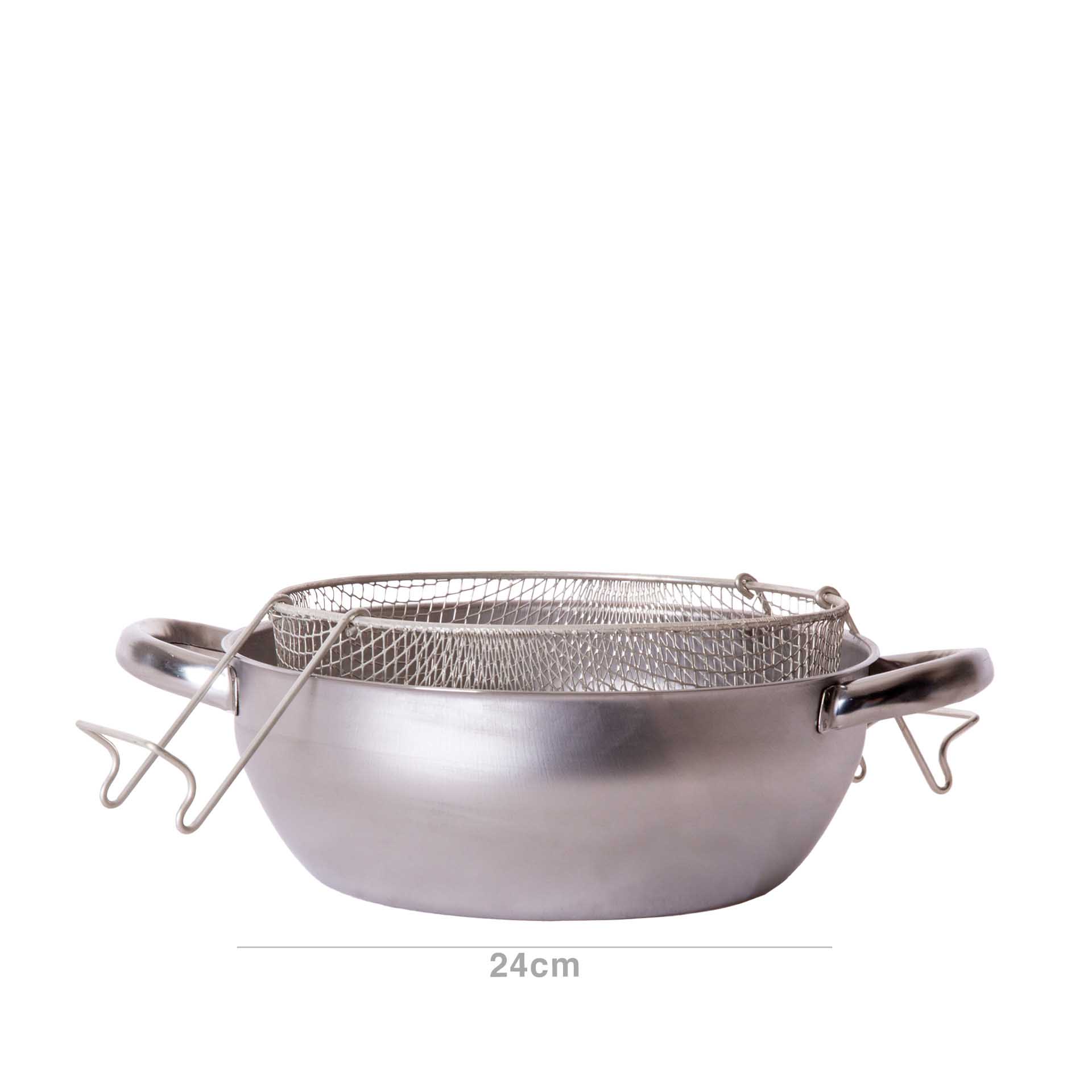 Fritadeira Indução Inox Low Cost 24cm
