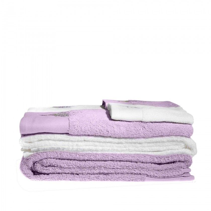 Jogo Banho 100% Algodo Lavanda  Lilas  6 Peas