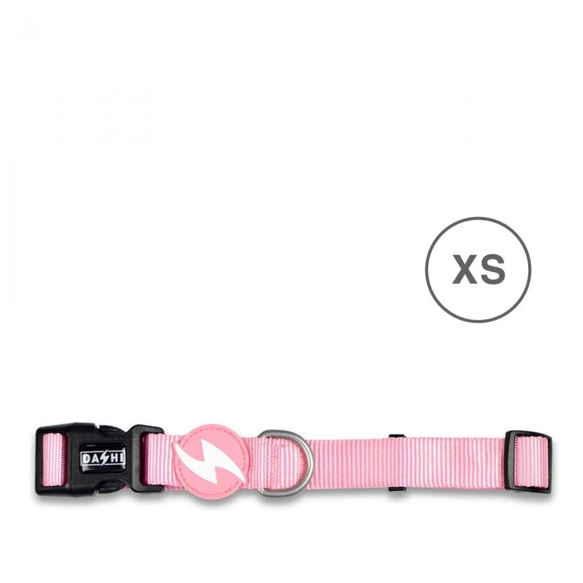 Coleira Dashi Solid Colors Rosa XS Coleira Dashi Solid Colors Rosa XS