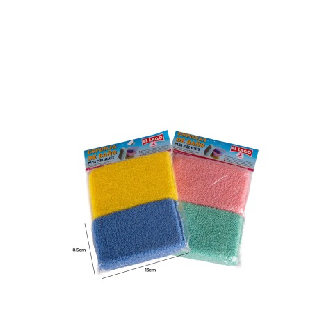 Esponja Banho 13X8.5X3cm Pack 2 - Image product