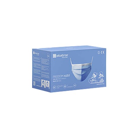 MASCARA DESCARTAVEL FREEDOM IIR KIDS AZUL PACK 50 - Image product