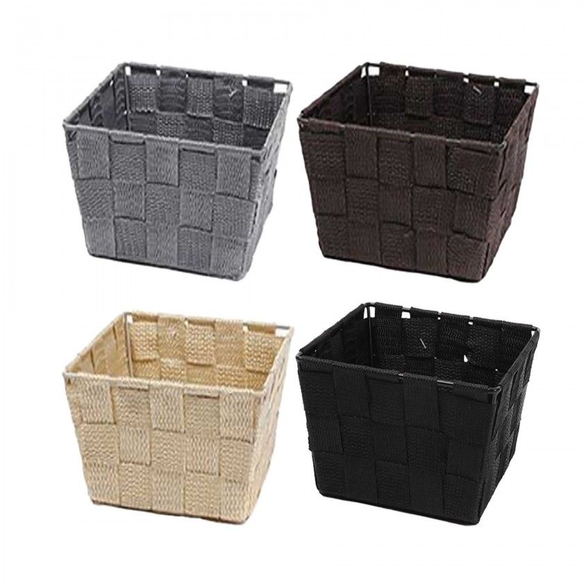 Cesto Tela Quadrado Cores Sortidas 15X15X12cm Cesto Tela Quadrado Cores Sortidas 15X15X12cm