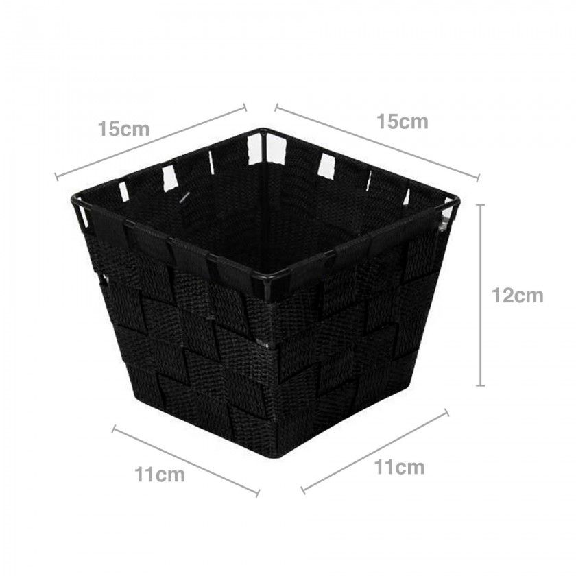 Cesto Tela Quadrado Cores Sortidas 15X15X12cm Cesto Tela Quadrado Cores Sortidas 15X15X12cm