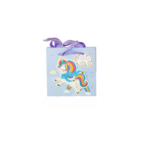 Saco Presente Unic�rnio 16X16X16cm Cores Sortidas - Image product