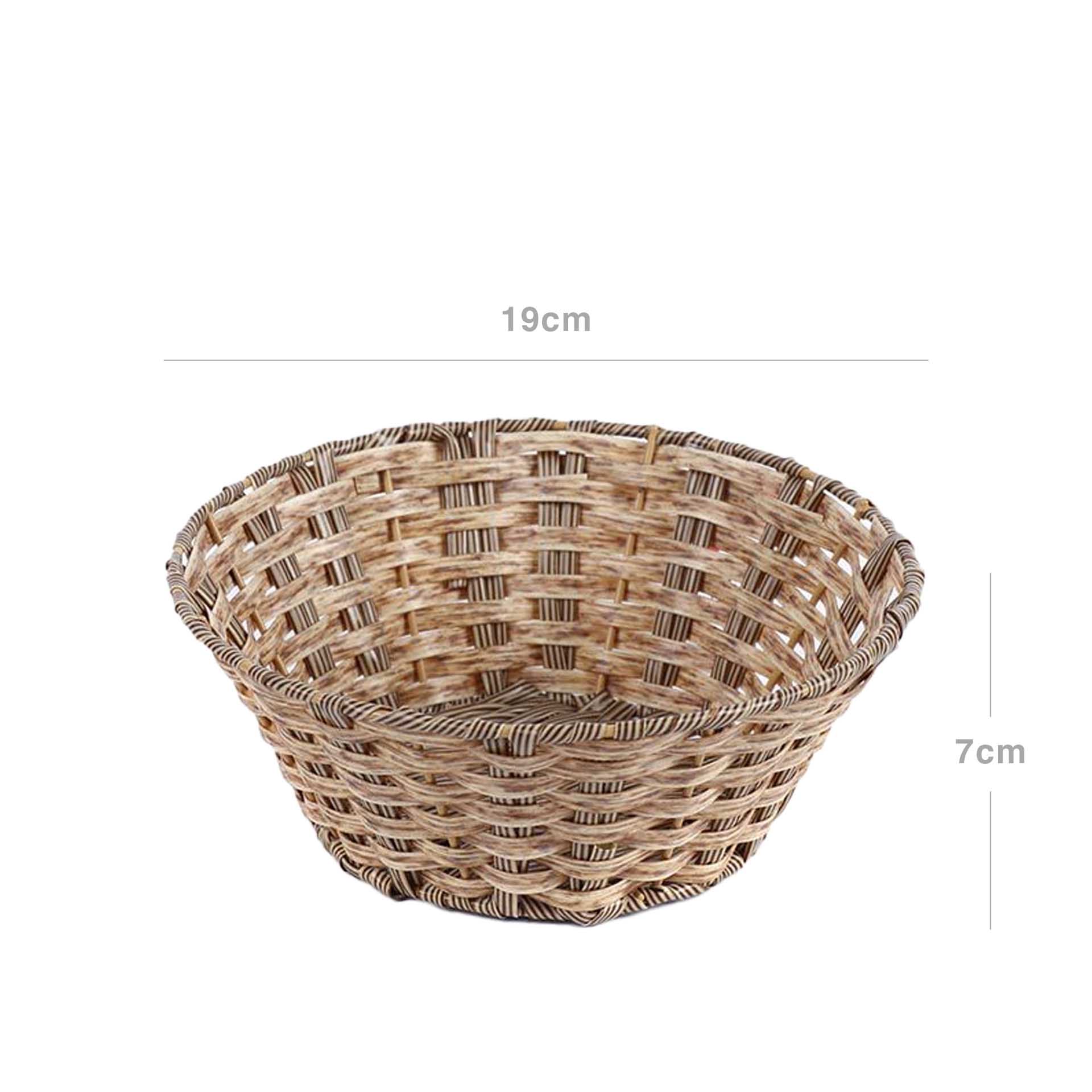 Cesto Pão Vime Redondo 19X7cm