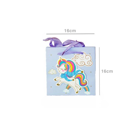 Saco Presente Unic�rnio 16X16X16cm Cores Sortidas - Image product