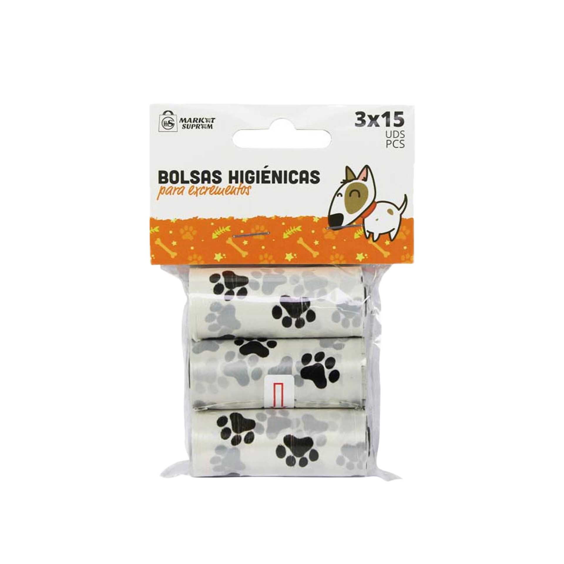 Saco para Excrementos 31.5X23cm 3X15 Unidades