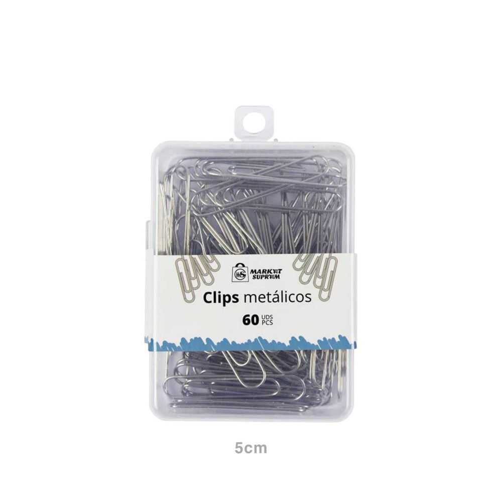 Clips Metal Cinzento 50mm 60 Unidades