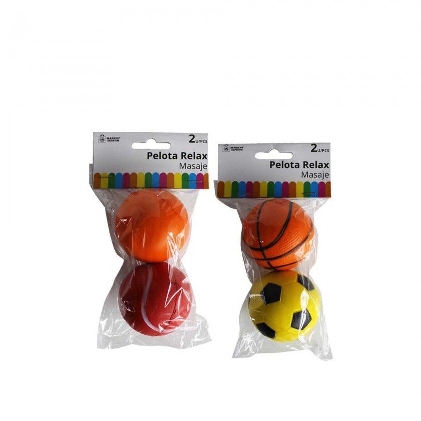 Bola Relaxamento Desenhos Sortidos 6cm Pack 2 Bola Relaxamento Desenhos Sortidos 6cm Pack 2
