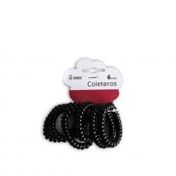 Elstico Cabelo Plstico Espiral Cores Sortidas Pack 6
