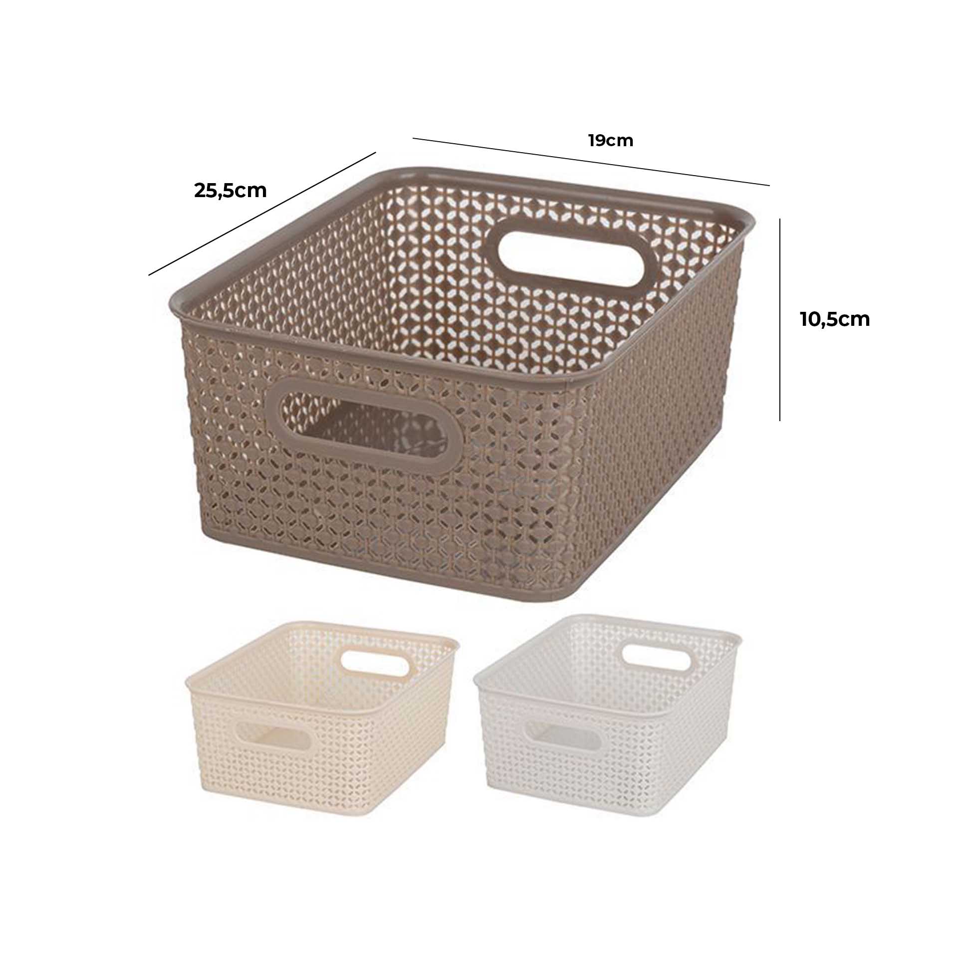 Cesto Plástico 25.5X19X10.5cm