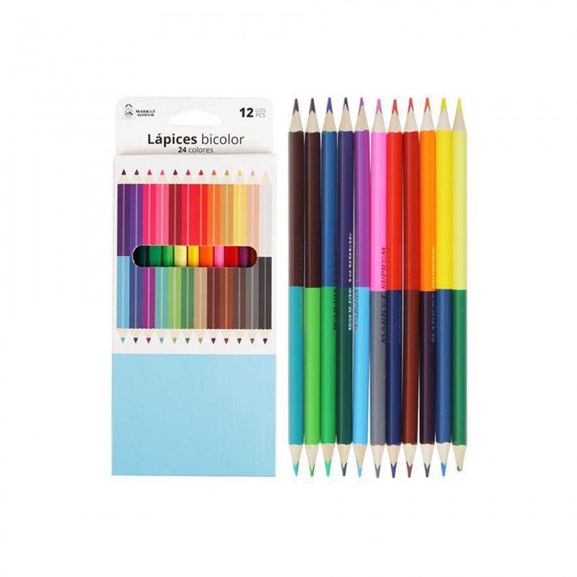 L�pis Cor Duplos 12 L�pis 24 Cores