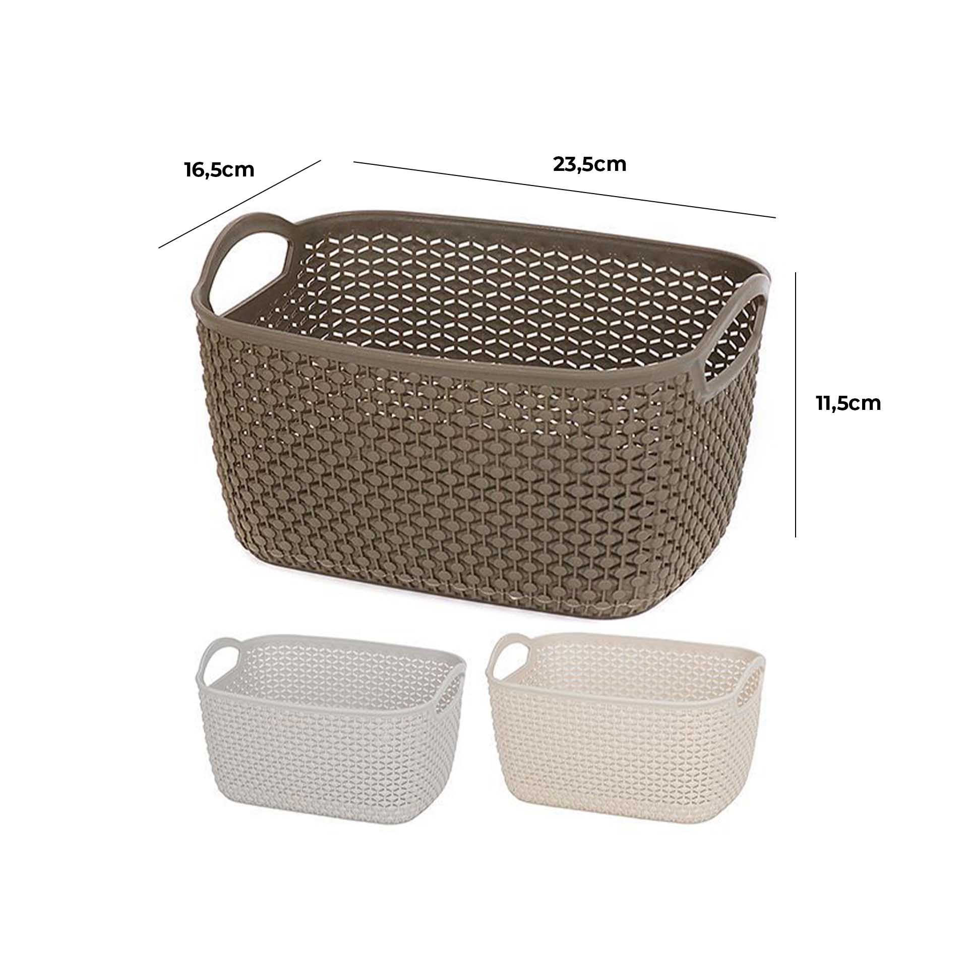 Cesto Plástico 23.5X16.5X11.5cm