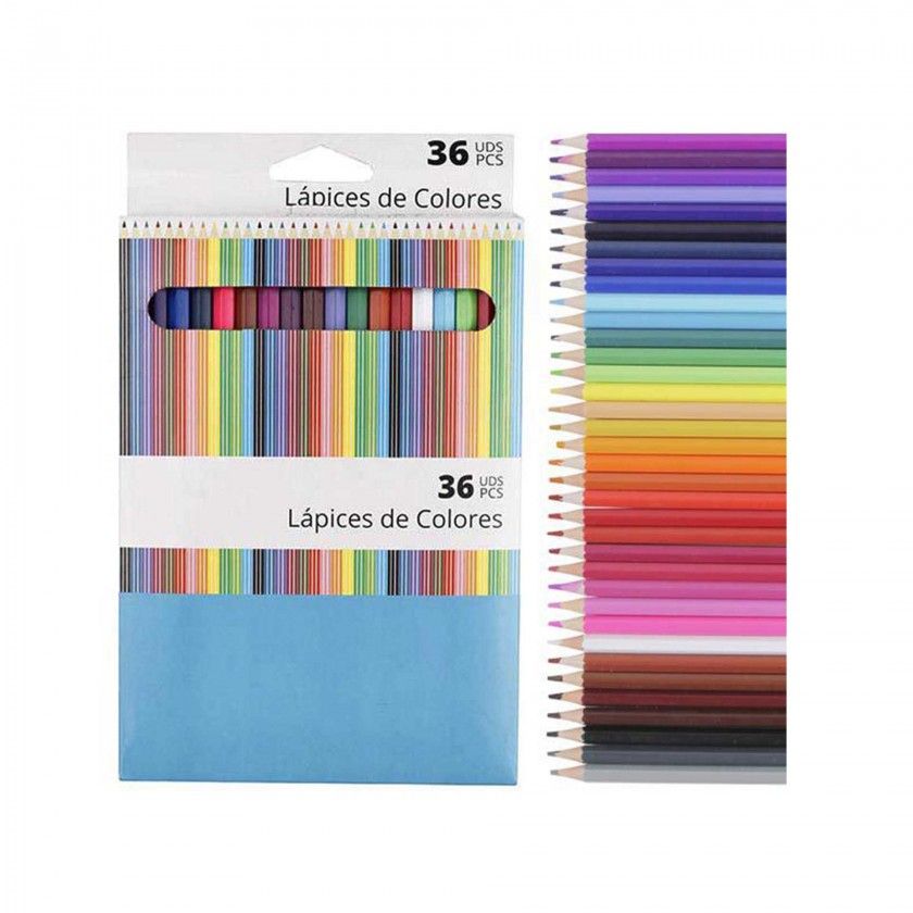 Lápis Cor 36 Cores 17cm Lápis Cor 36 Cores 17cm