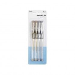 Caneta Gel Dourado / Prateado Pack 4