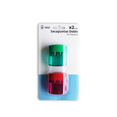 Apara Lápis Duplo com Depósito Pack 2