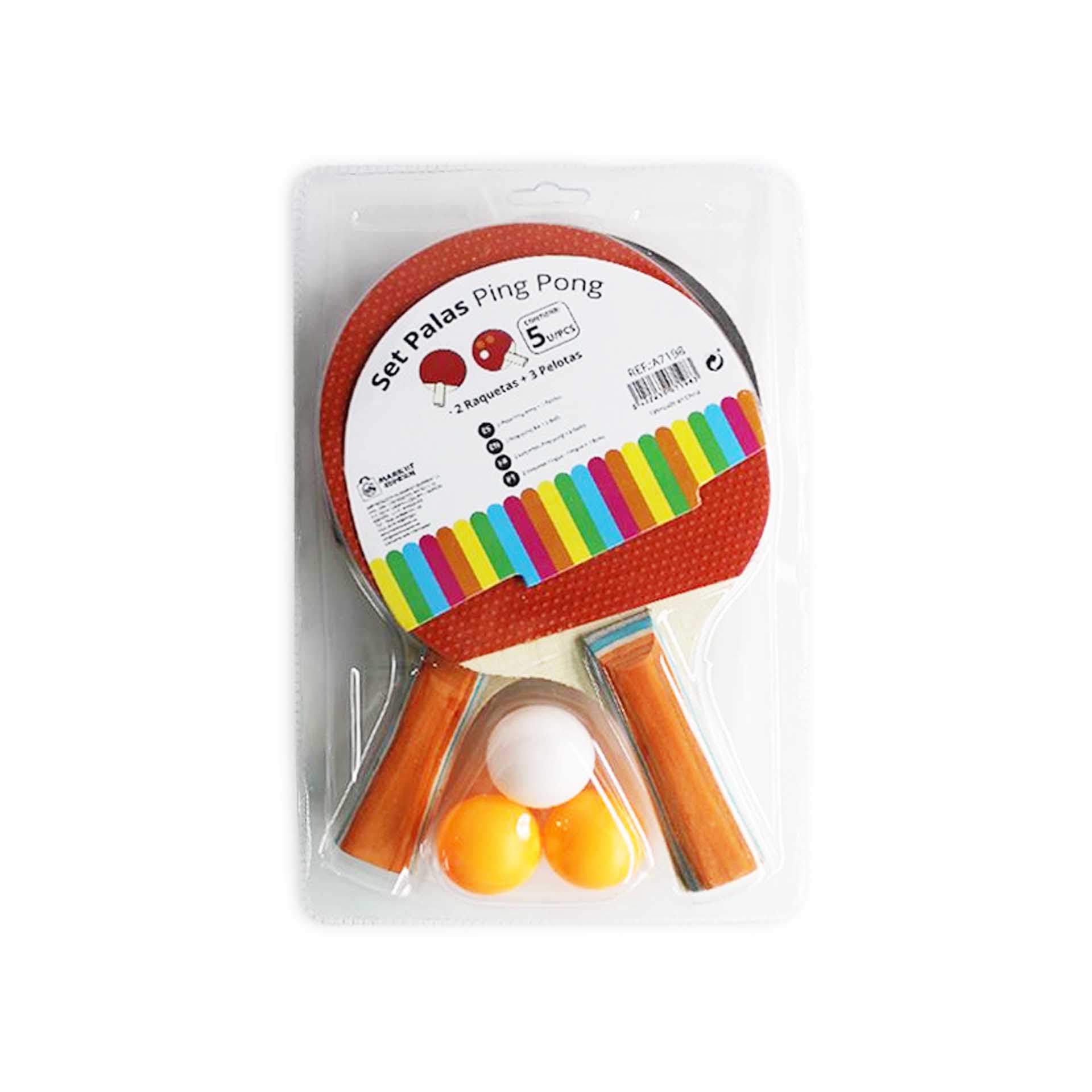 Raquetes Ping Pong + 3 Bolas