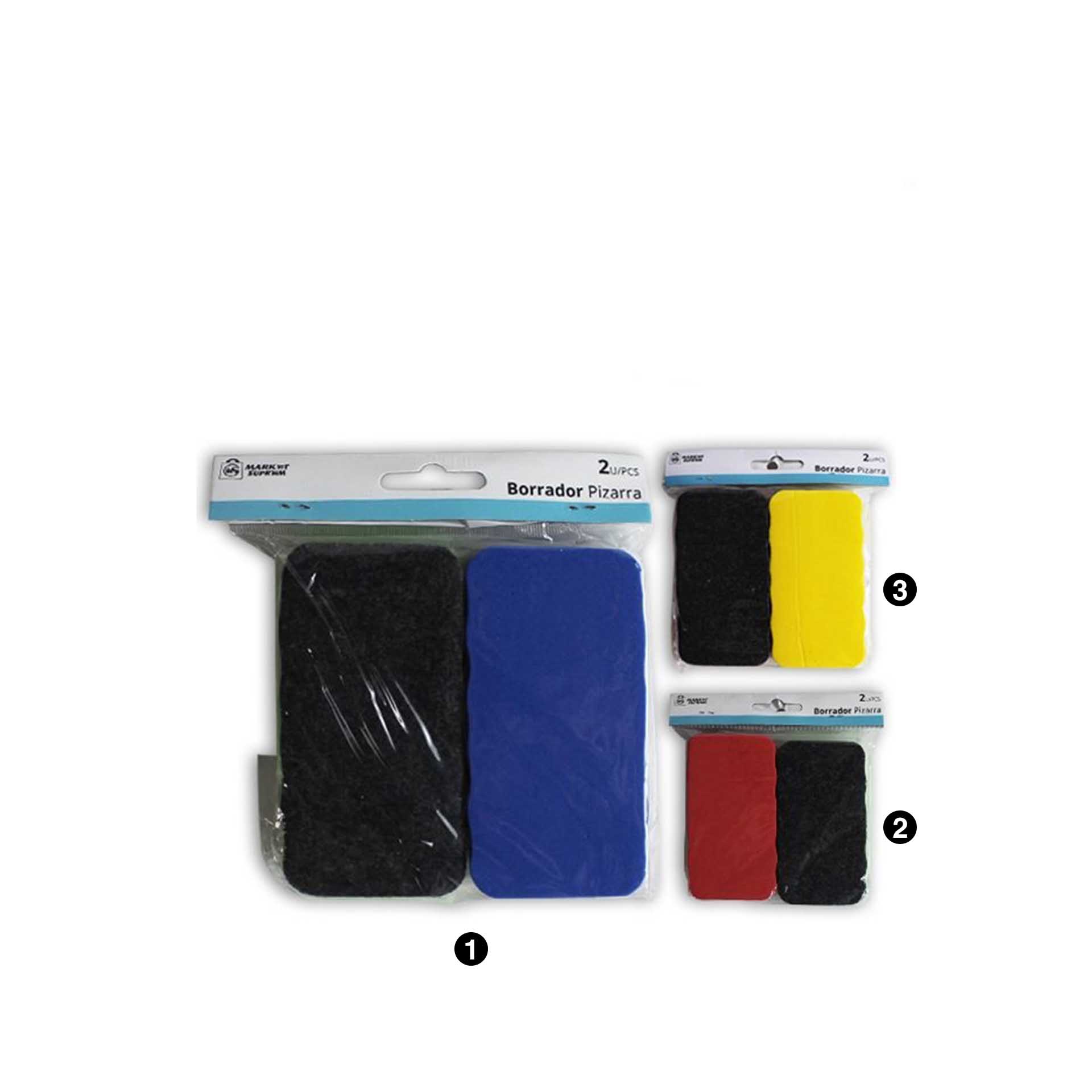 Apagador Quadro Magnético 11X5.5cm Pack 2