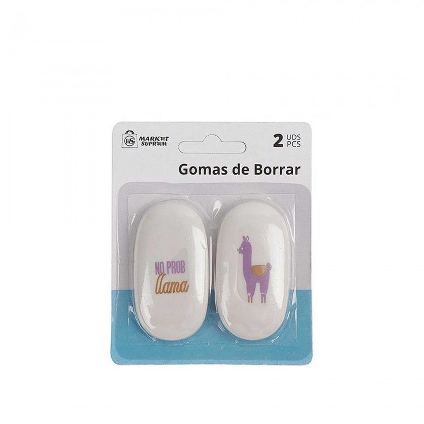 Borracha Desenhos 6.5cm Pack 2
