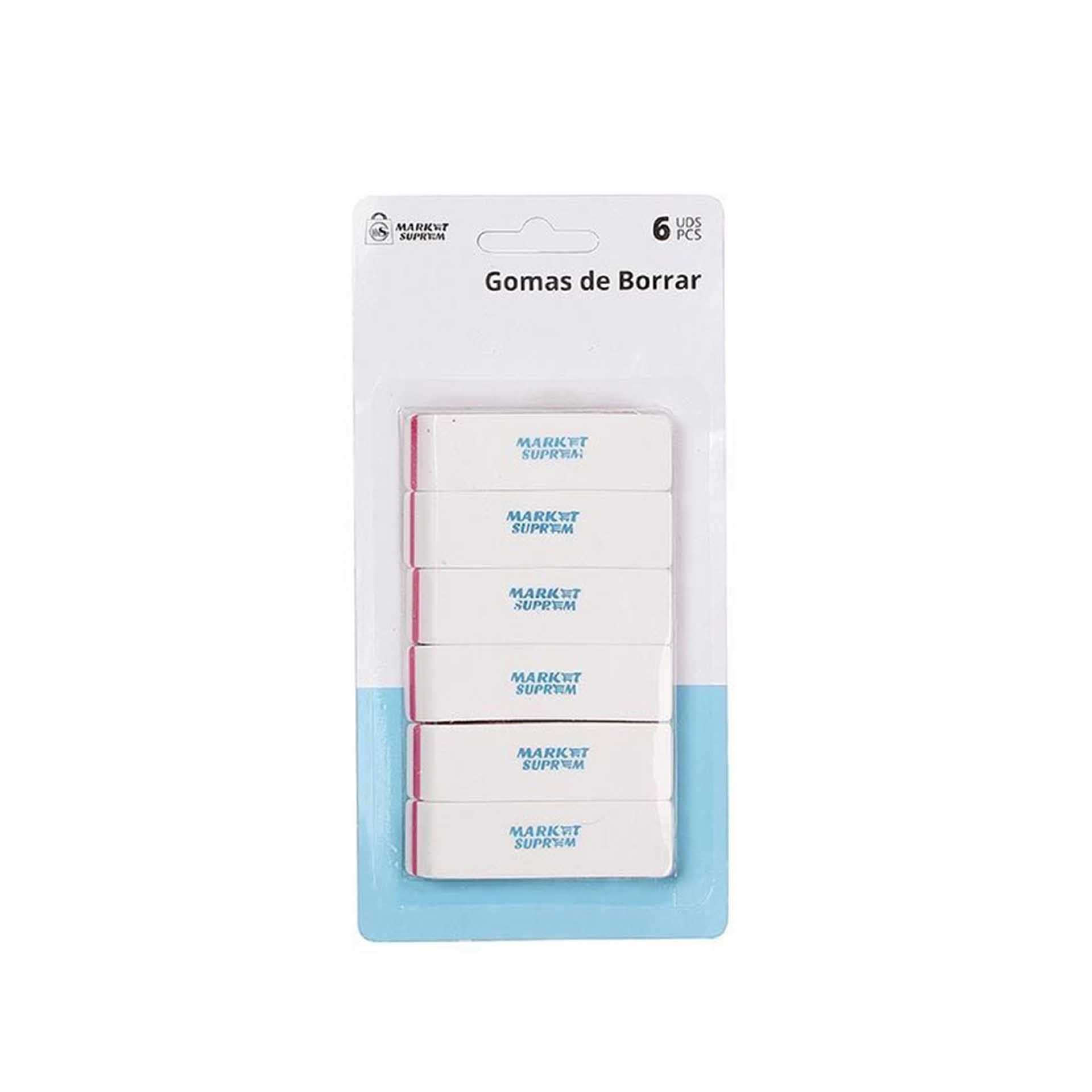 Borracha Branco 2X6.2X0.8cm Pack 6