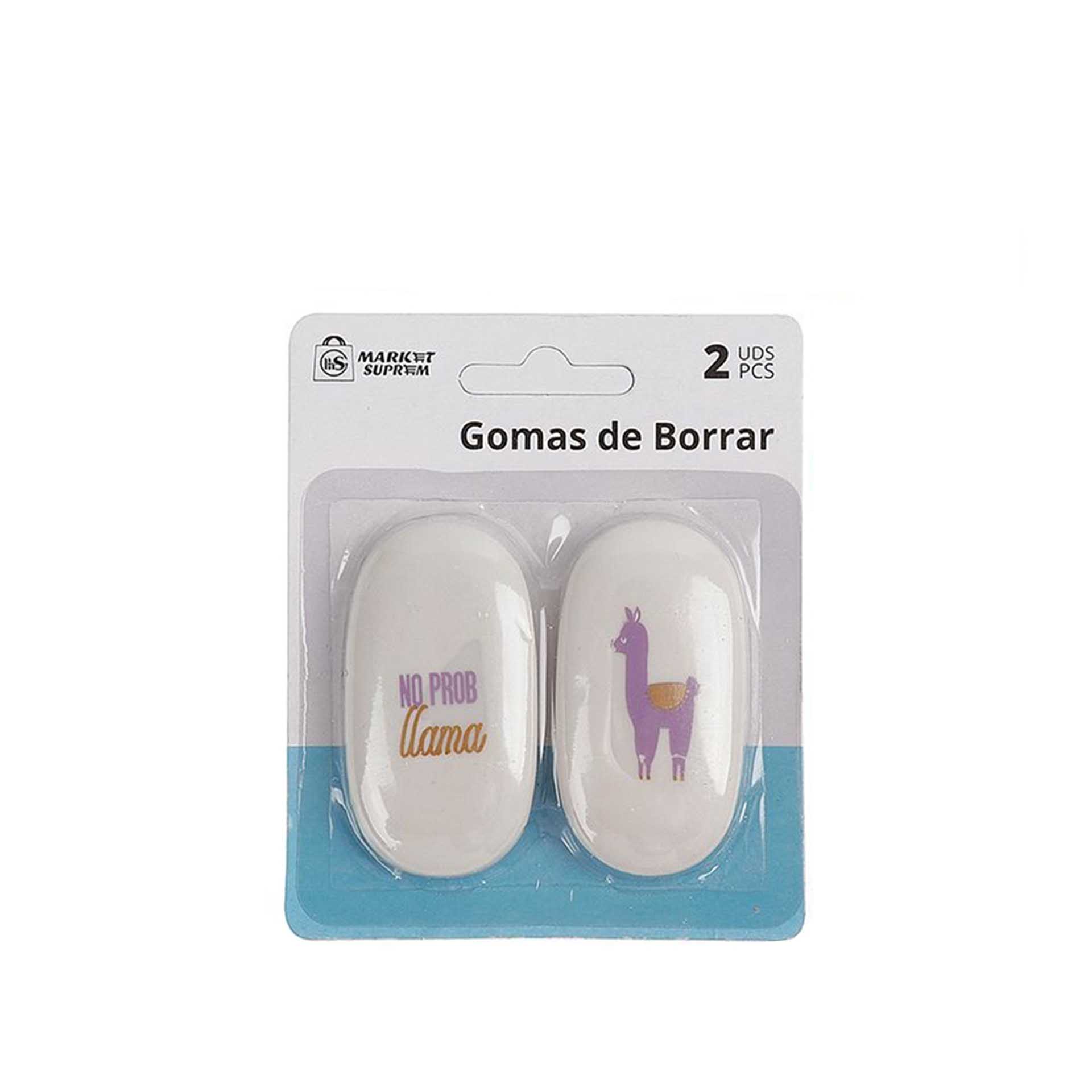 Borracha Desenhos 6.5cm Pack 2