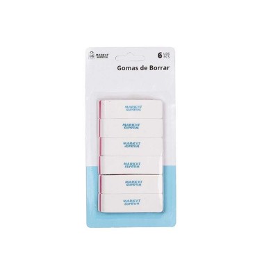 Borracha Branco 2X6.2X0.8cm Pack 6