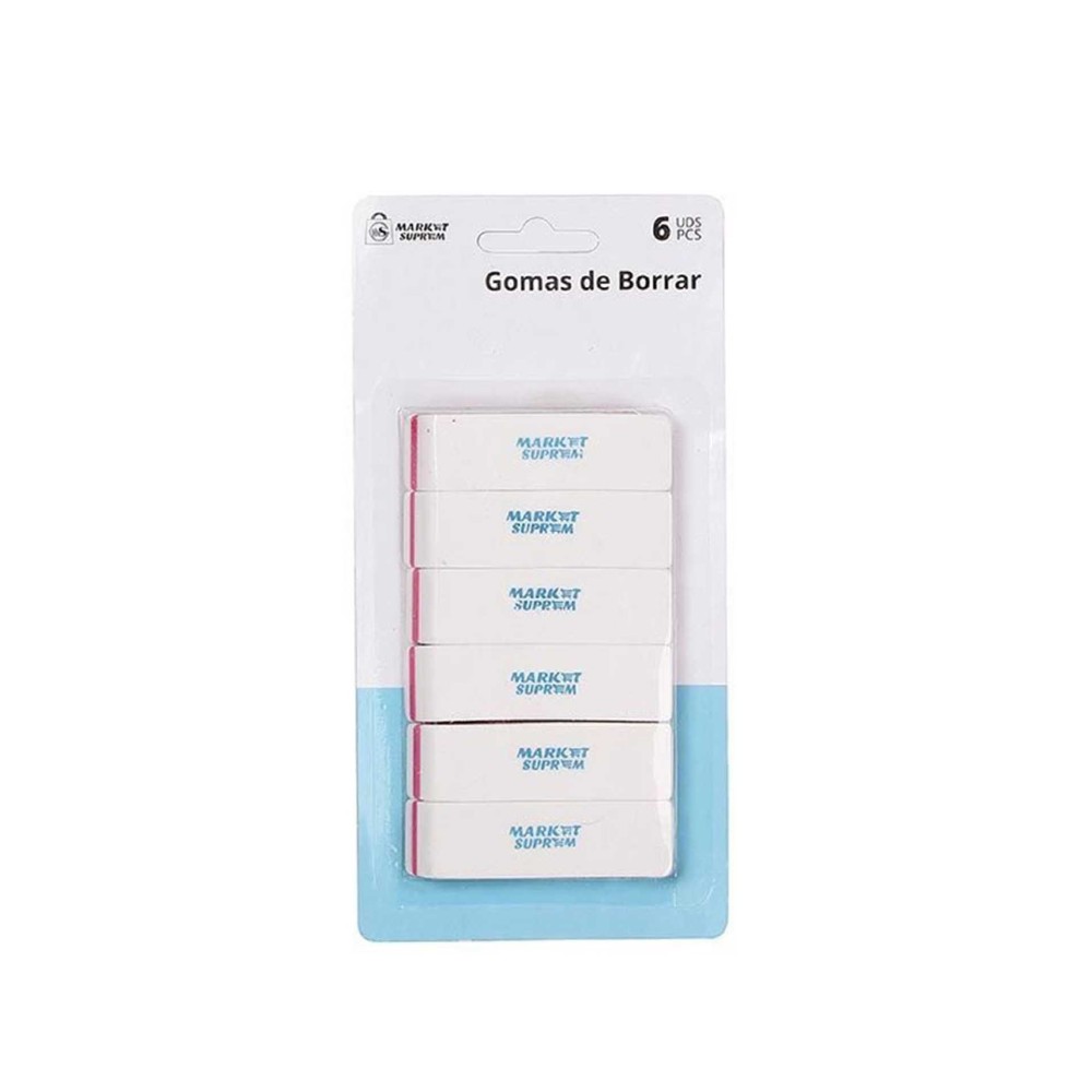 Borracha Branco 2X6.2X0.8cm Pack 6