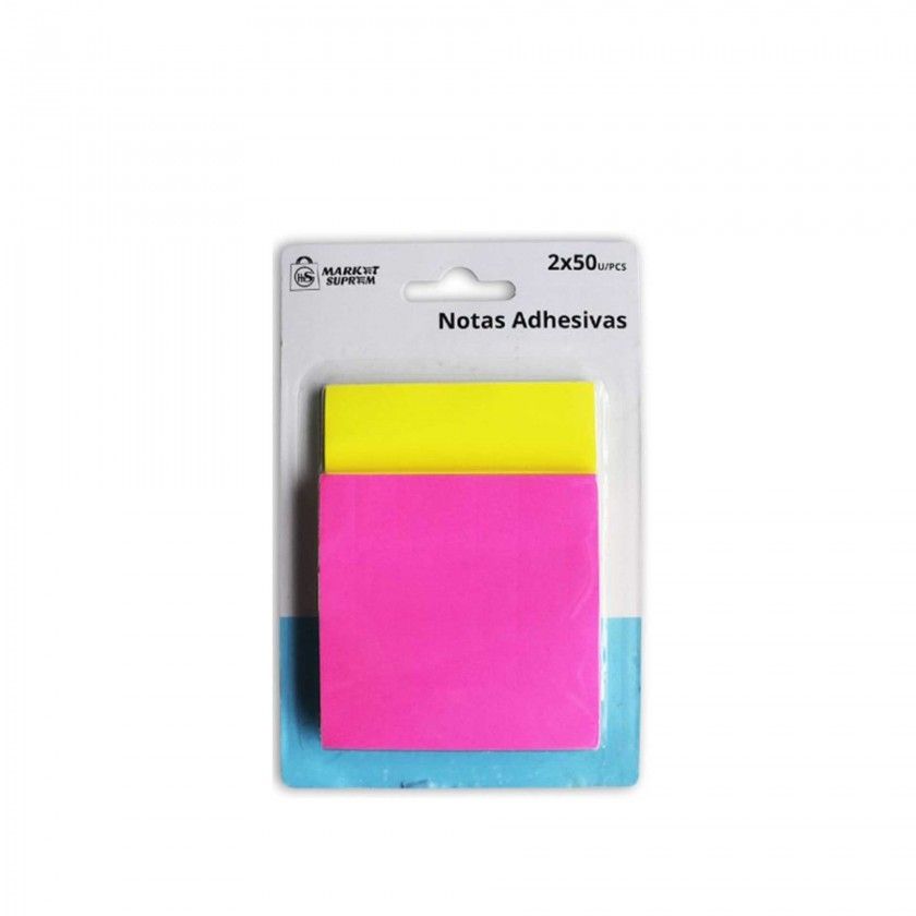Notas Adesivas Market Suprem 2X50 Folhas 76X76mm Notas Adesivas Market Suprem 2X50 Folhas 76X76mm