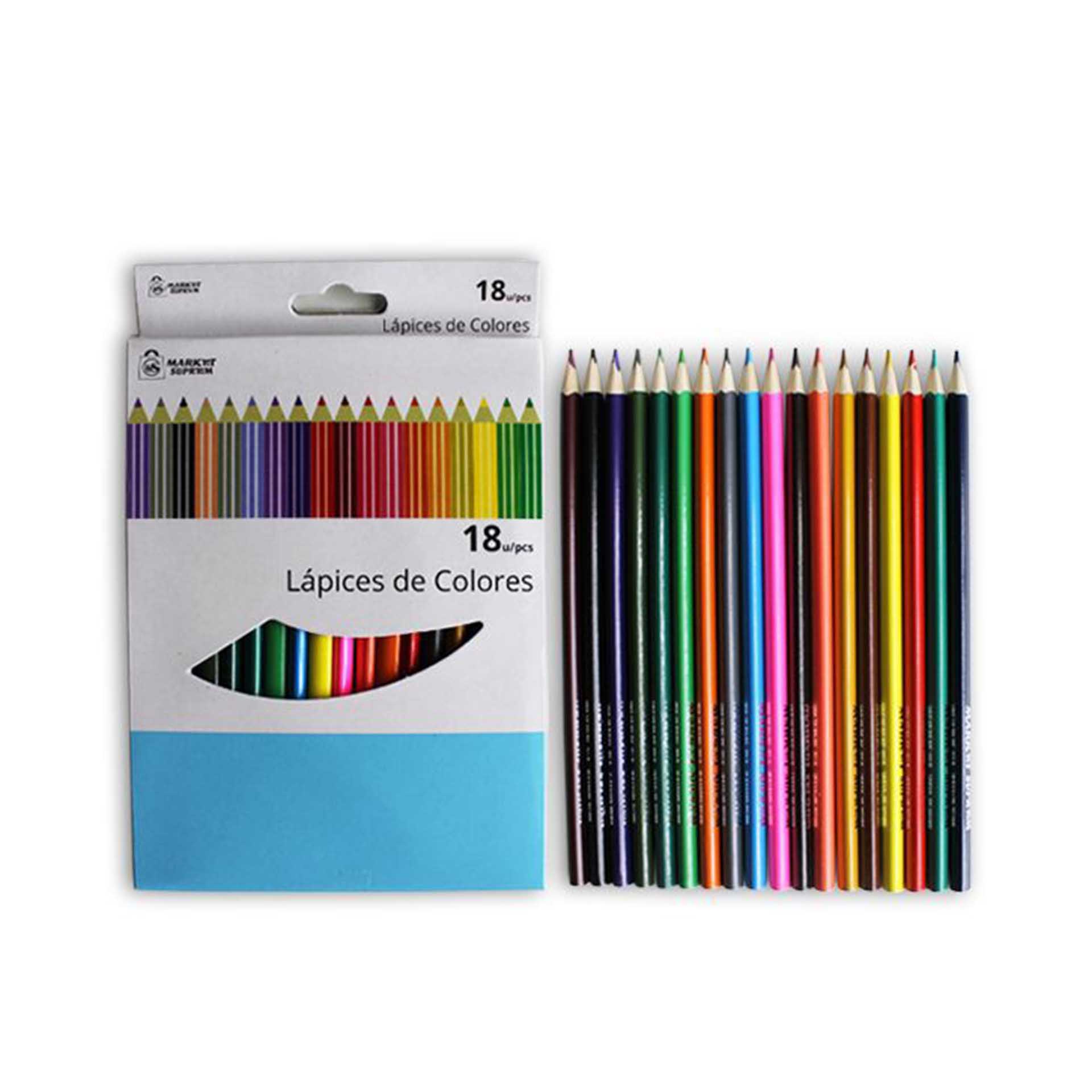 Lápis Cor 18 Cores 18cm