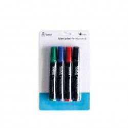 Marcador Permanente 13.5X1.8cm Pack 4