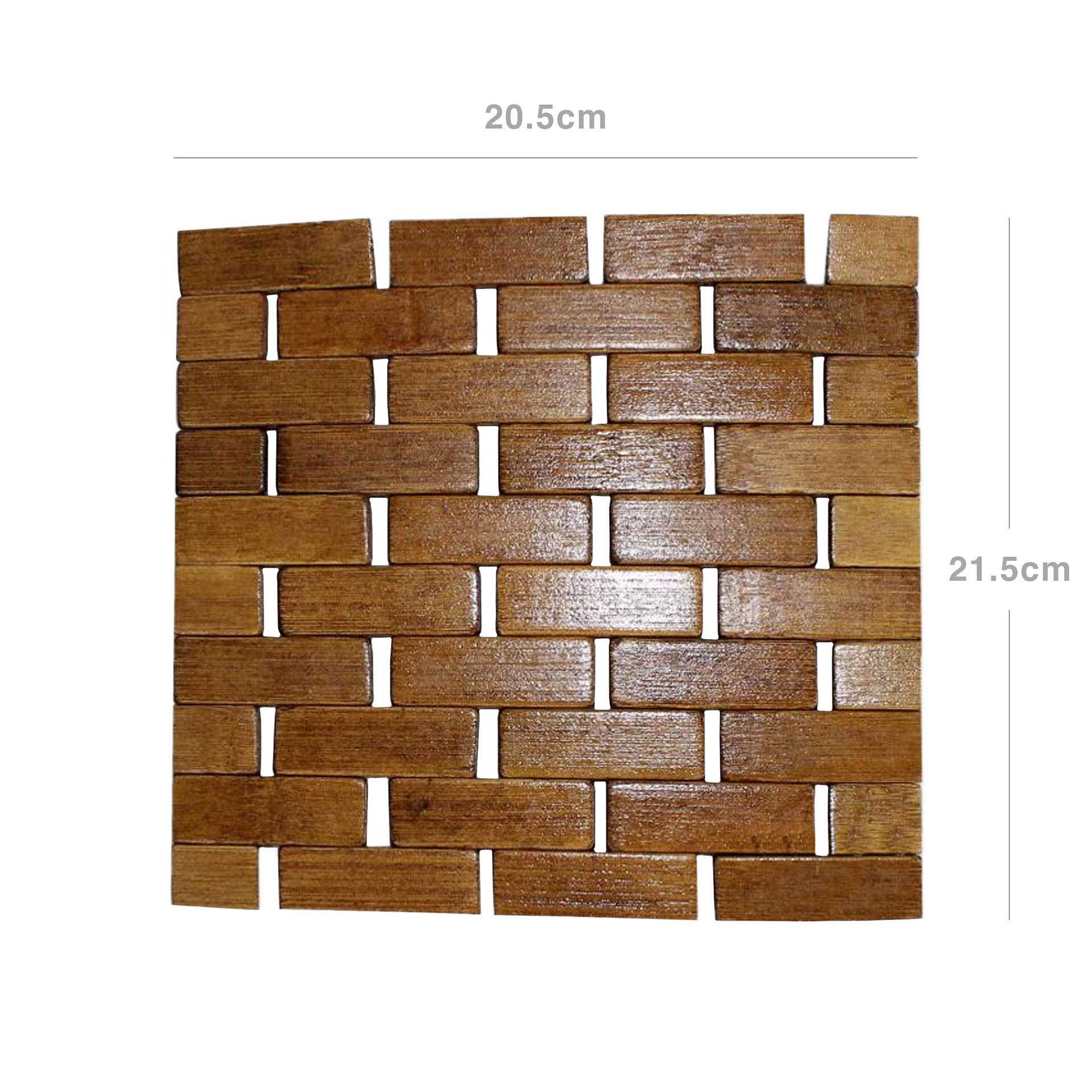 Base Mesa para Quentes Bambu Retangular 20.5X21.5cm