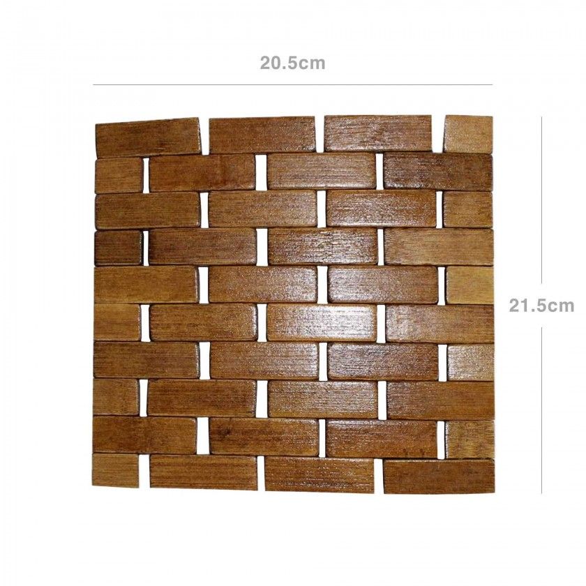 Base Mesa para Quentes Bambu Retangular 20.5X21.5cm Base Mesa para Quentes Bambu Retangular 20.5X21.5cm