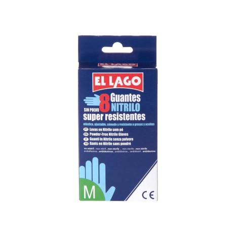 Luva Nitrilo Azul Tamanho L Pack 8 - Image product