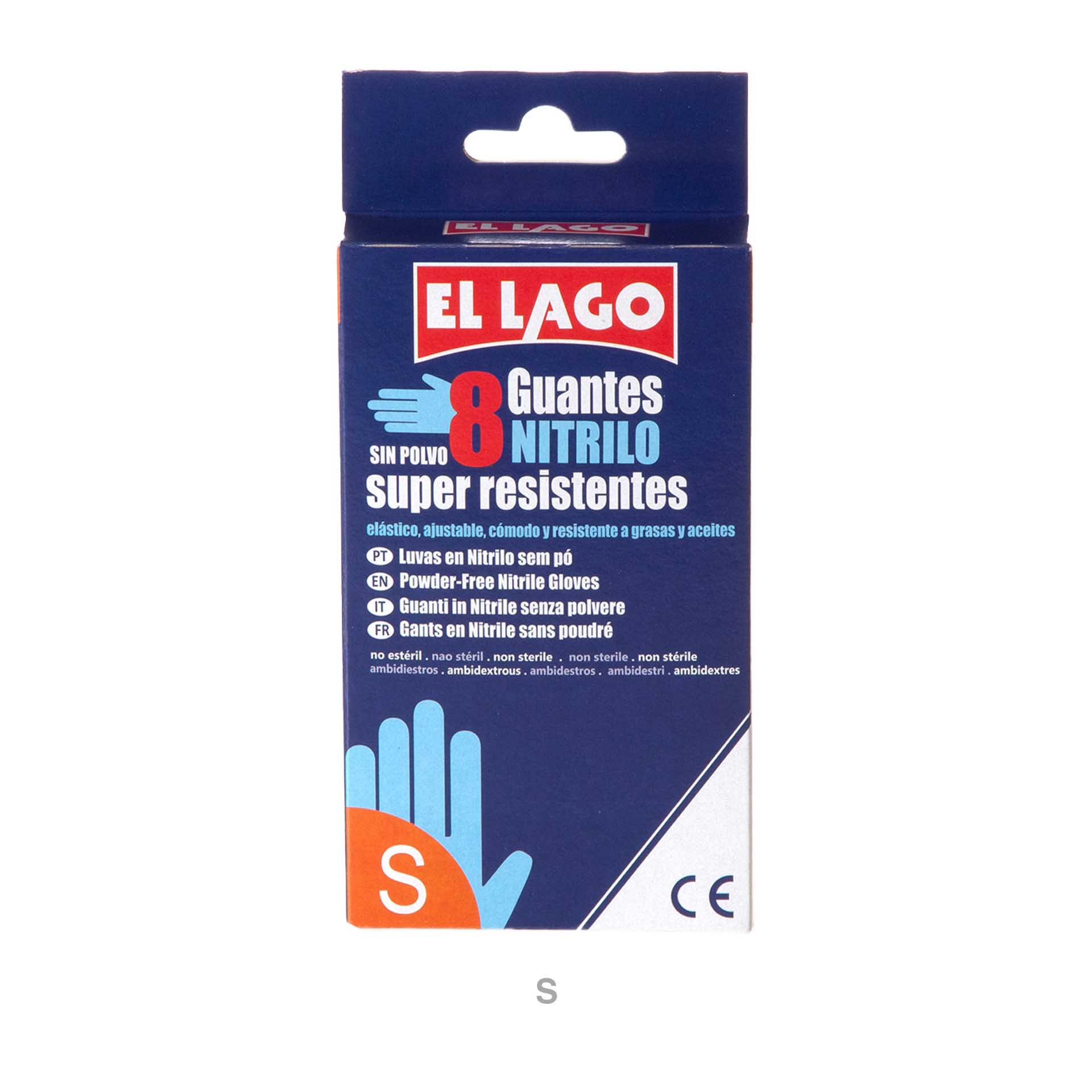 Luva Nitrilo Azul Tamanho S Pack 8