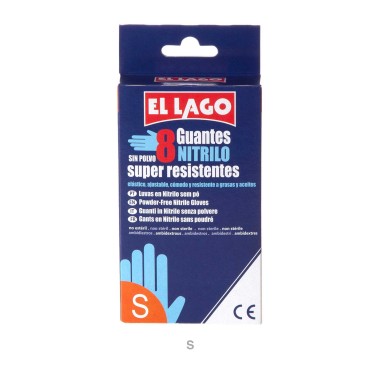 Luva Nitrilo Azul Tamanho S Pack 8