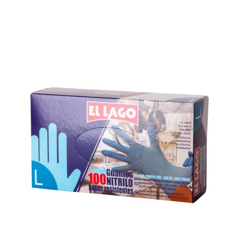 Luva Nitrilo Azul Pack 100 - Image product
