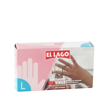 Luvas Vinil Transparente Tamanho L Pack 100