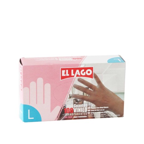 Luvas Vinil Transparente Tamanho L Pack 100 - Image product