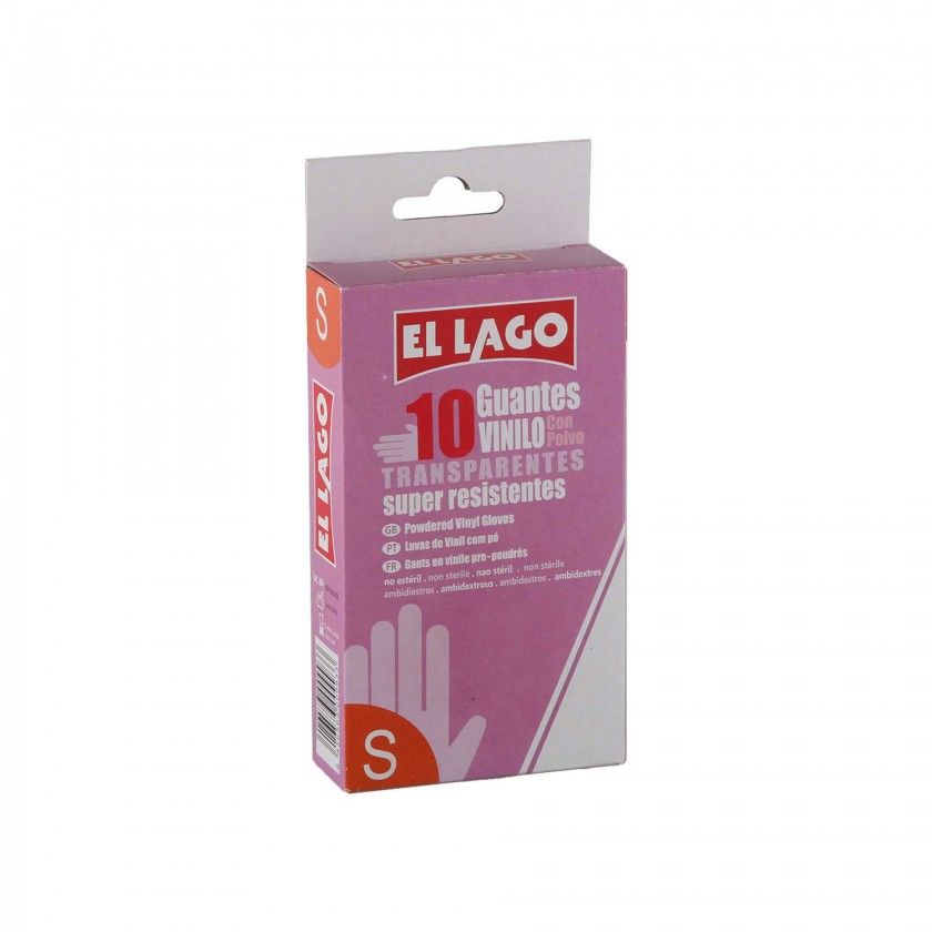 Luvas Vinil Transparente Pack 10