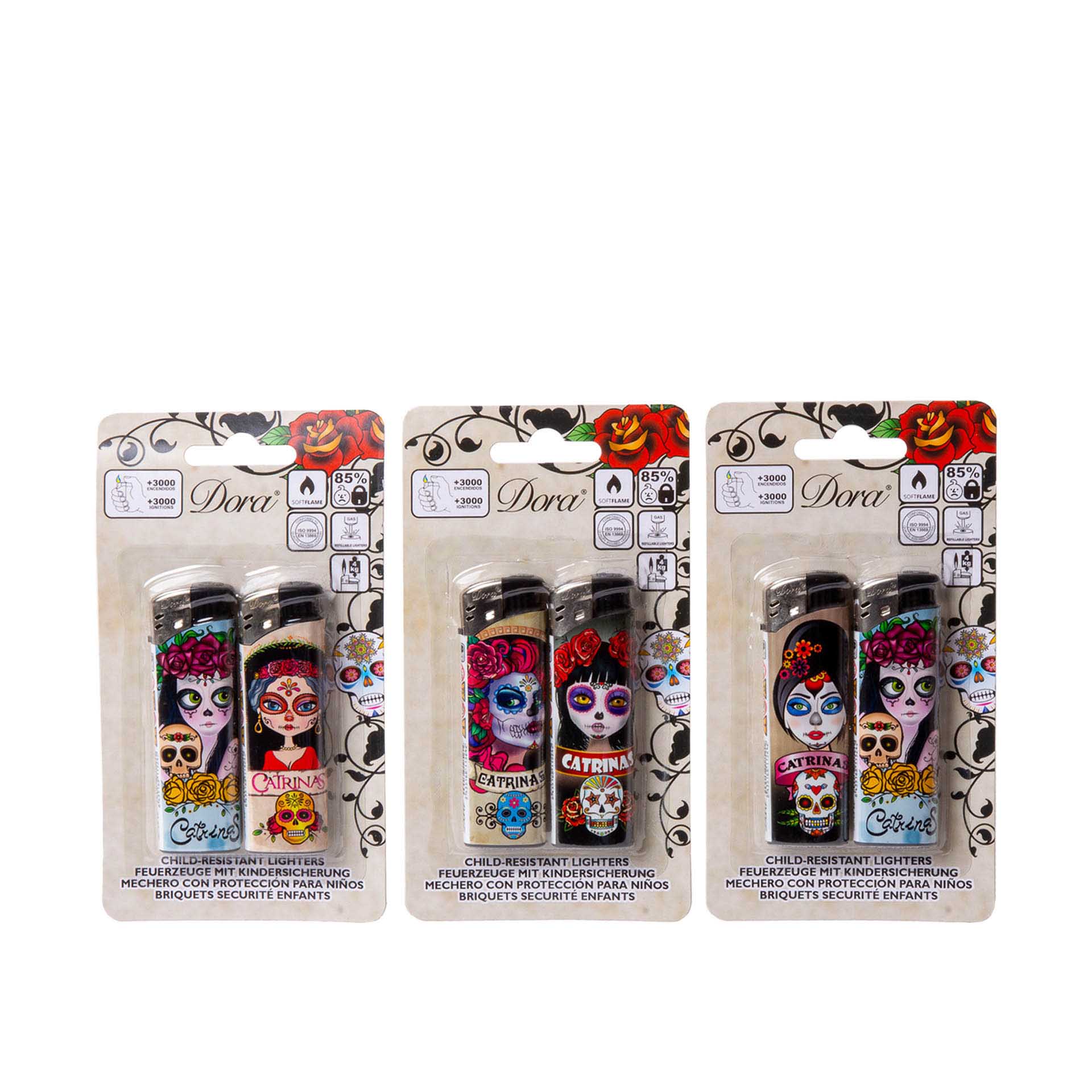 Isqueiro Bolso Gás Catrina Pack 2